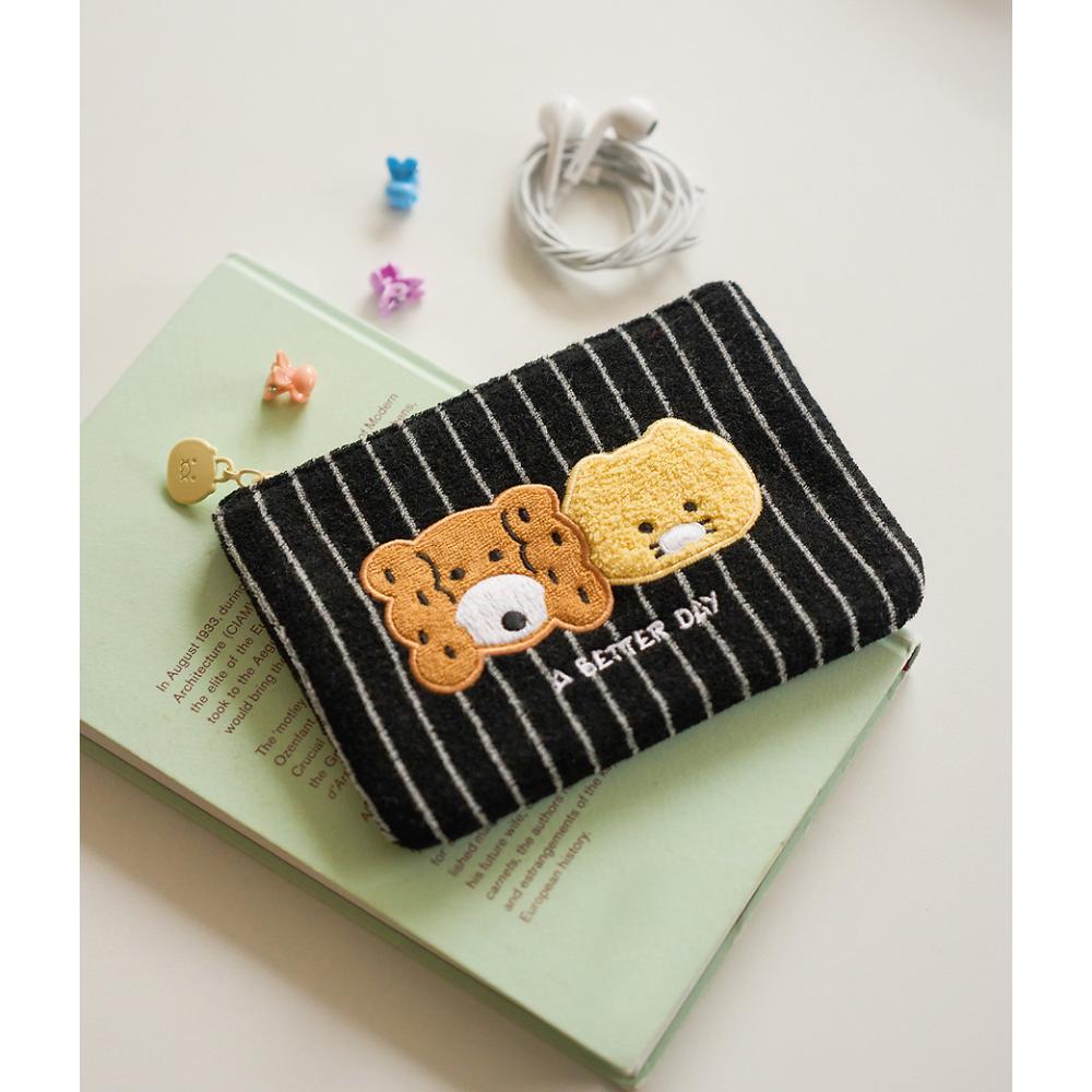 Kakao Friends - FRIENDAY Choonsik Square Terry Pouch (Black)