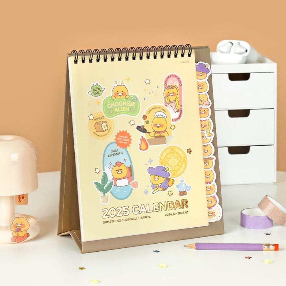 Kakao Friends - Byulbyeol Choonsik 2025 Type Index Desk Calendar - Kakao Friends - Calendar - Harumio
