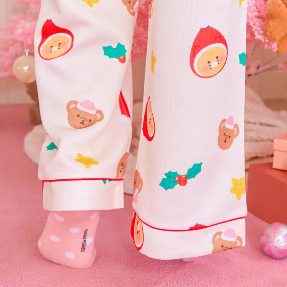Kakao Friends - Merry Choon Christmas Quilted Pajamas Set - Kakao Friends - Pajamas - Harumio