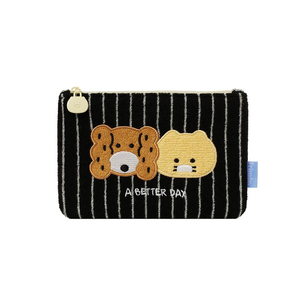 Kakao Friends - FRIENDAY Choonsik Square Terry Pouch (Black)