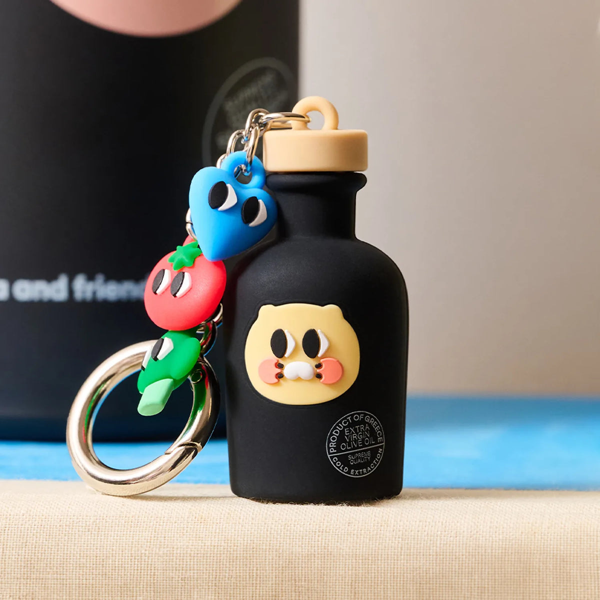 Kakao Friends x Yiayia and Friends -  Chunsik Olive Oil Figure Keyring