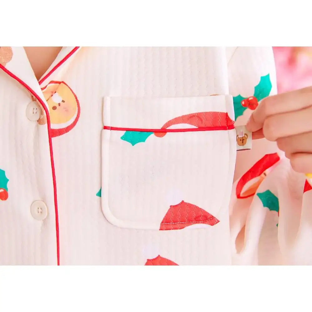 Kakao Friends - Merry Choon Christmas Quilted Pajamas Set - Kakao Friends - Pajamas - Harumio