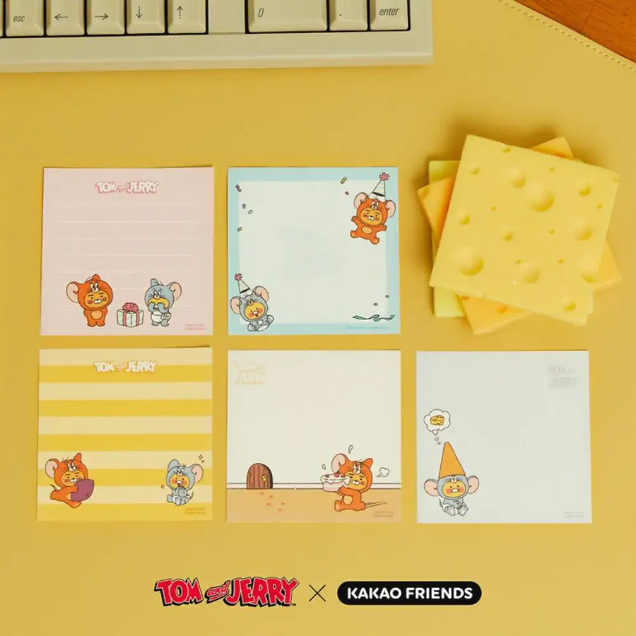Tom and Jerry x Kakao Friends - Ryan & Choonsik Rice Cake Memo - Kakao Friends - Memo Pad - Harumio