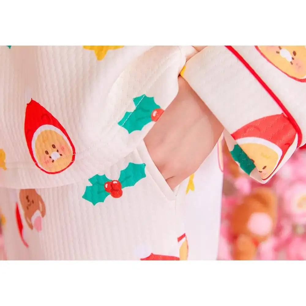 Kakao Friends - Merry Choon Christmas Quilted Pajamas Set - Kakao Friends - Pajamas - Harumio