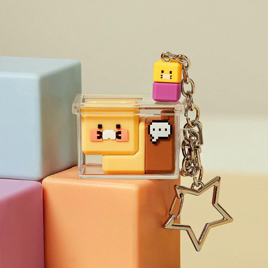 Kakao Friends - CHOONMYAMMI Cube Figure Keyring (Choonsik)