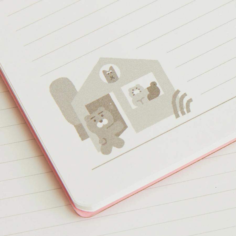 Daye Kim x Kakao Friends - Choonsik Pink Notebook - Daye Kim x Kakao Friends - Notebook - Harumio