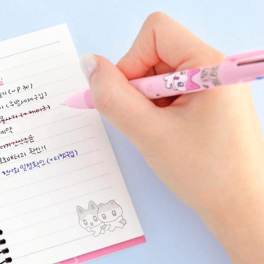 Kakao Friends - GOLGOLZ 3-Color Ballpoint Pen (Kong Lee)