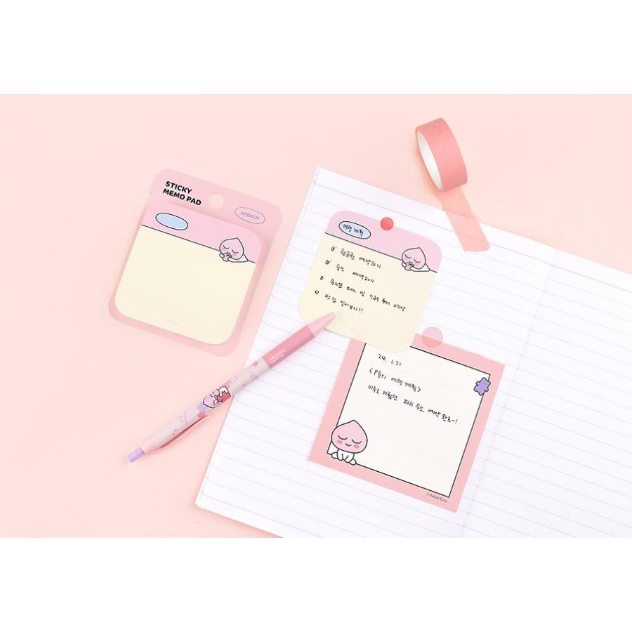 Kakao Friends - Apeach Round Sticky Memo Pad