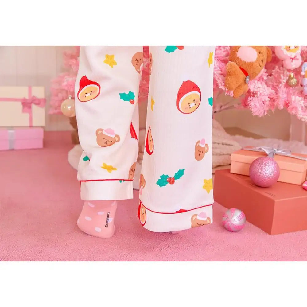 Kakao Friends - Merry Choon Christmas Quilted Pajamas Set - Kakao Friends - Pajamas - Harumio