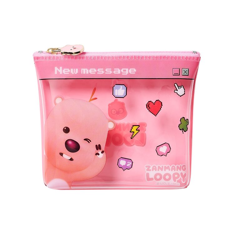 Kakao Friends x Zanmang Loopy -  PVC Pouch & Note Set