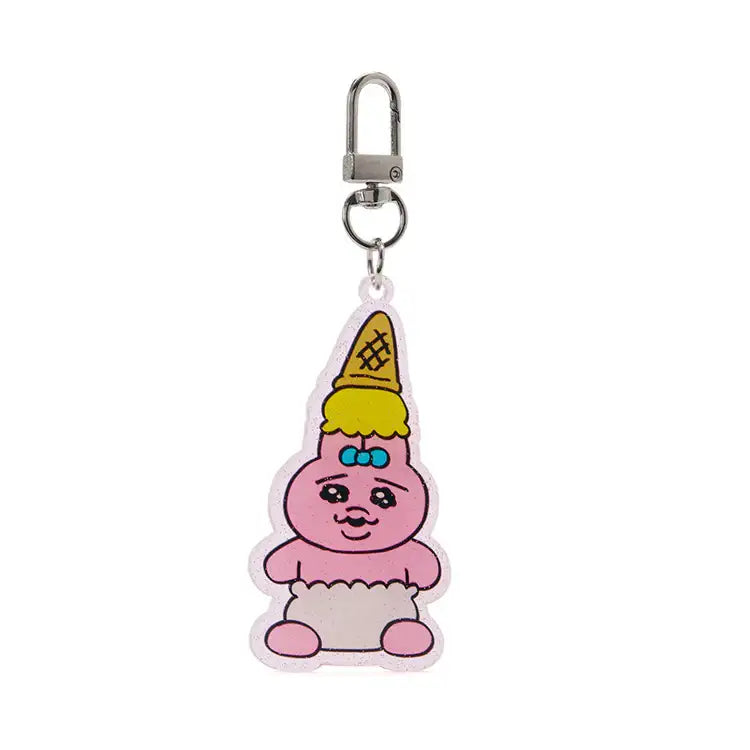 Kakao Friends - Punkyu Rabbit Ice Cream Full Body Key Ring - Kakao Friends - Acrylic Keyring - Harumio