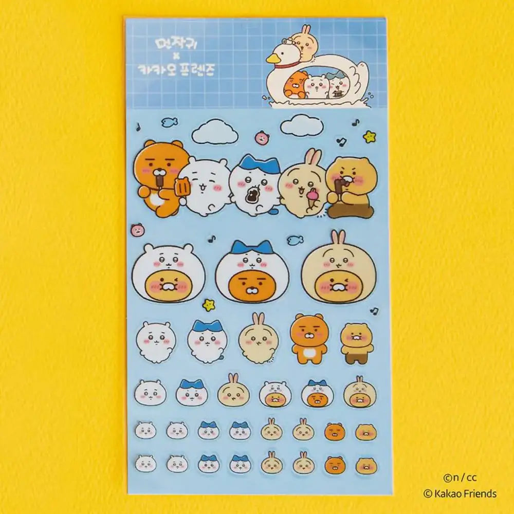 CHIIKAWA x Kakao Friends - Ryan & Choonsik Transparent Sticker - Kakao Friends - Sticker - Harumio