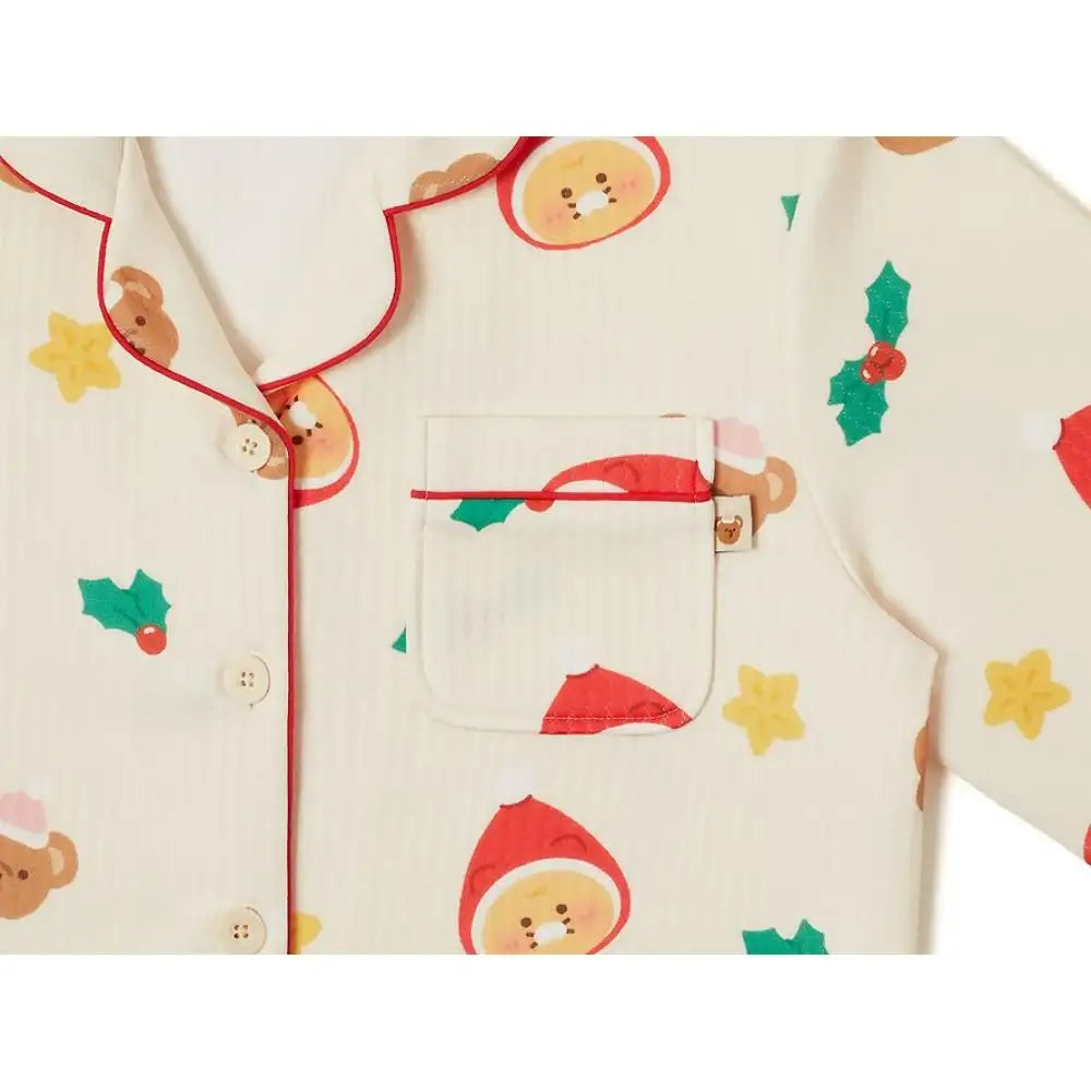 Kakao Friends - Merry Choon Christmas Quilted Pajamas Set - Kakao Friends - Pajamas - Harumio