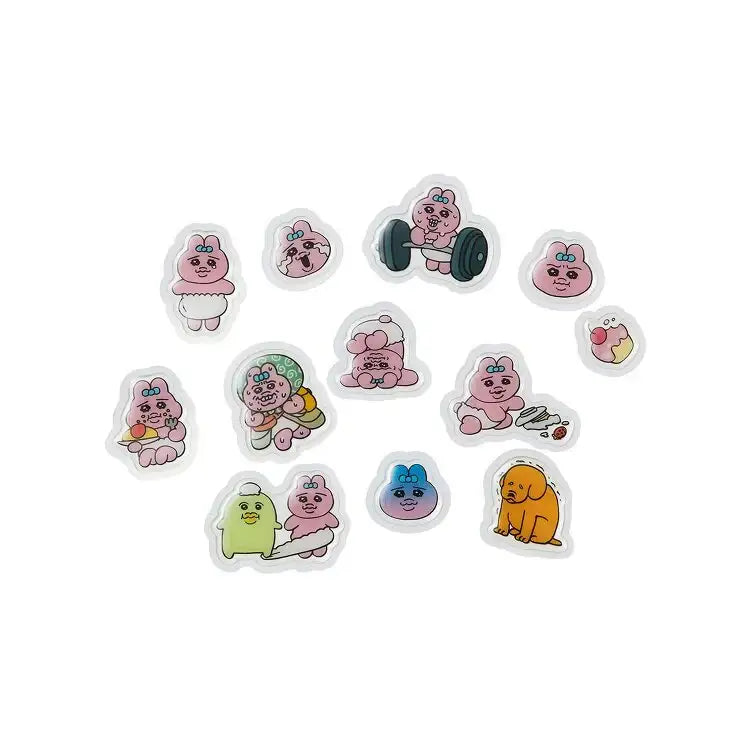 Kakao Friends - Punkyu Rabbit Blue Soft Sticker