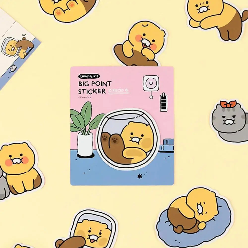 Kakao Friends - Choonsik Ordinary Big Point Removable Sticker Set - Kakao Friends - Sticker - Harumio