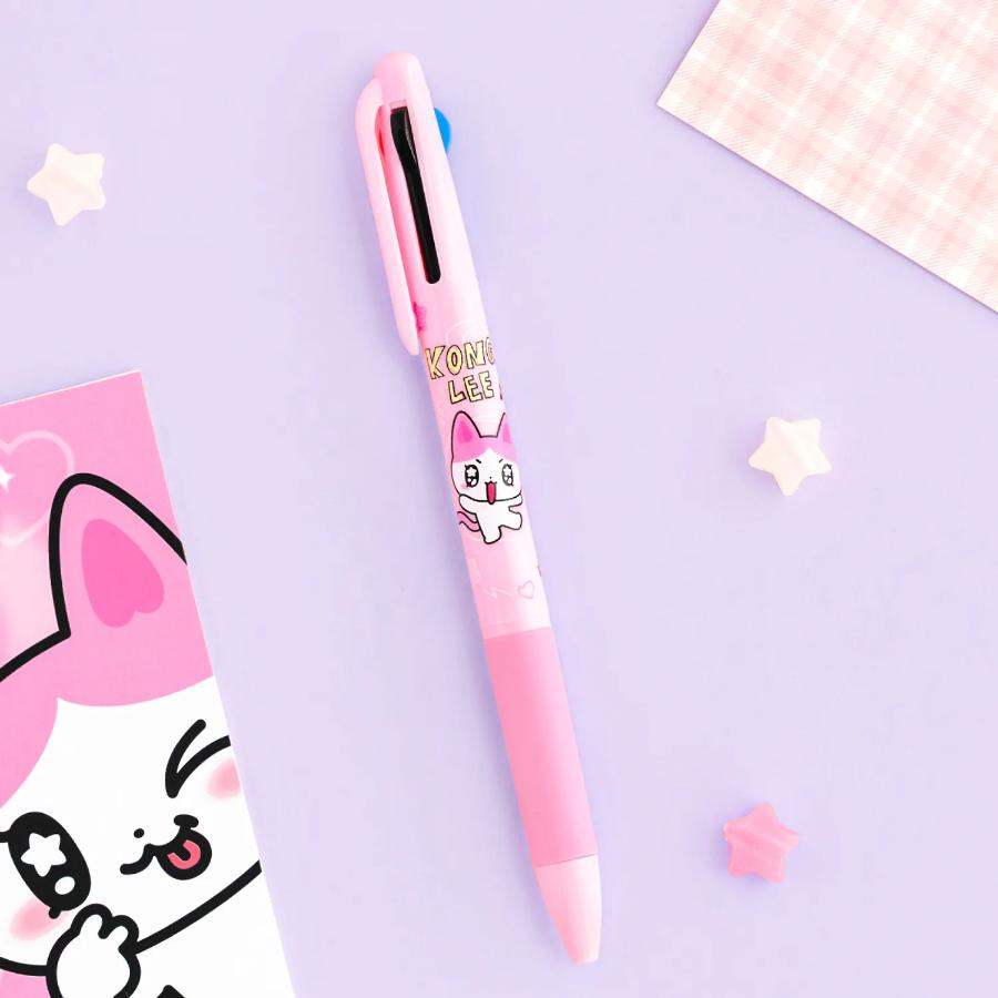 Kakao Friends - GOLGOLZ 3-Color Ballpoint Pen (Kong Lee)