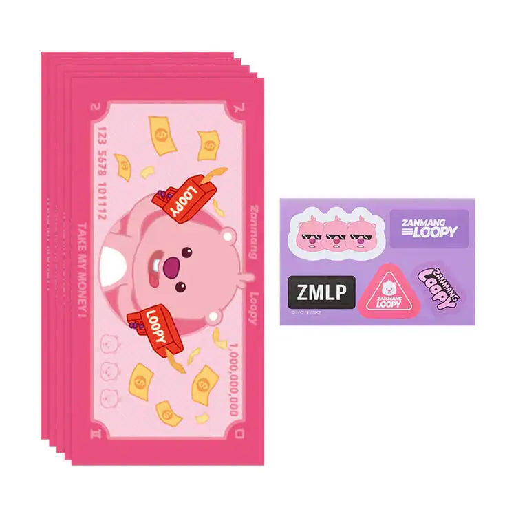 Kakao Friends x Zanmang Loopy - Janmangrupee Money Envelope Set - Kakao Friends x Zanmang Loopy - Home & Living, Accessories - Harumio