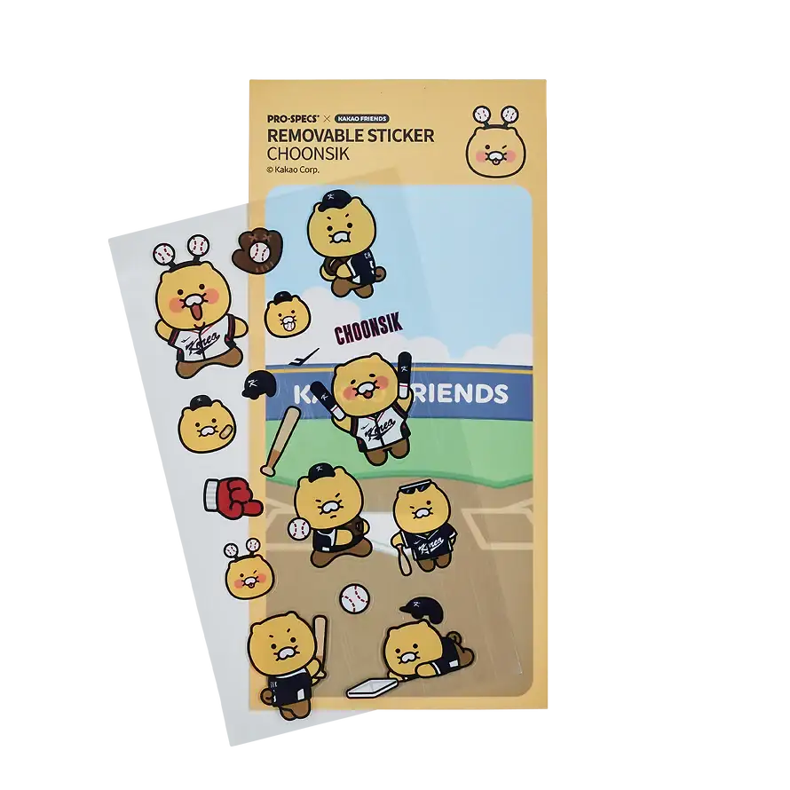 PRO-SPECS x Kakao Friends - Choonsik Baseball Sticker Pack - Kakao Friends - Sticker - Harumio