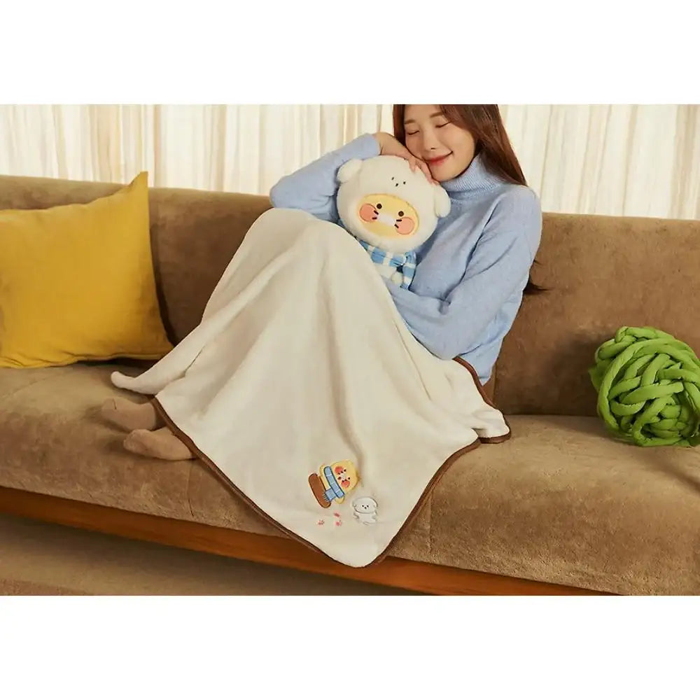 Kakao Friends - Floofy Friends Choonsik Doll Blanket - Kakao Friends - Doll Blanket - Harumio