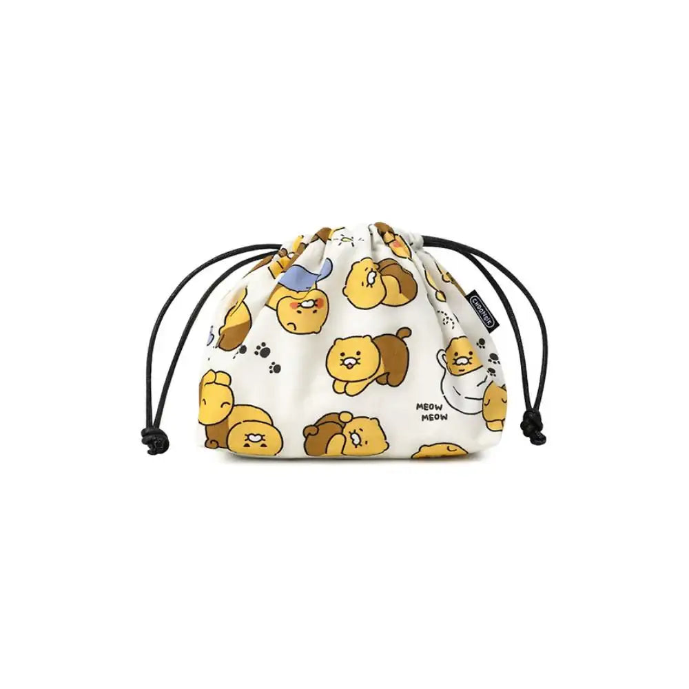 Kakao Friends - Choonsik Ordinary Pattern String Pouch - Kakao Friends - Pouches - Harumio