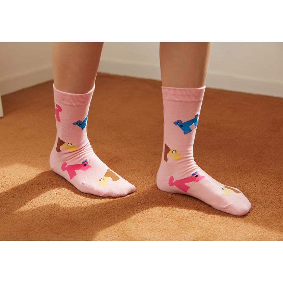 Daye Kim x Kakao Friends - Choonsik Pink Socks - Daye Kim x Kakao Friends - Socks - Harumio