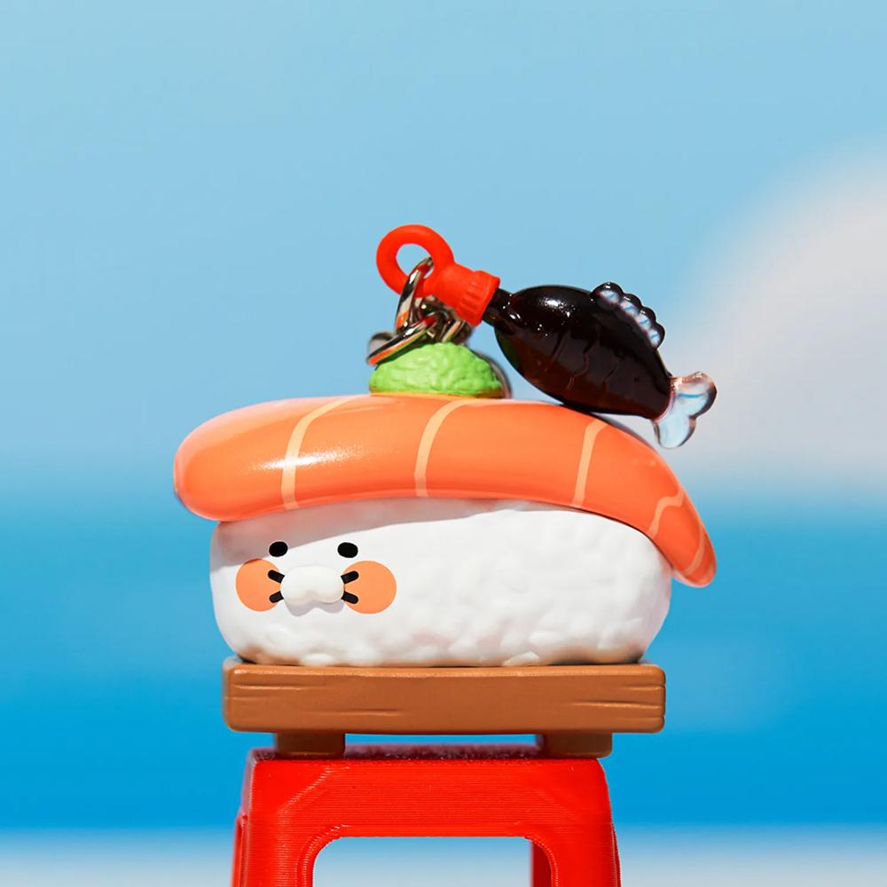 Kakao Friends - Chunsoo-san Salmon Sushi Figure Keychain (Choonsik)