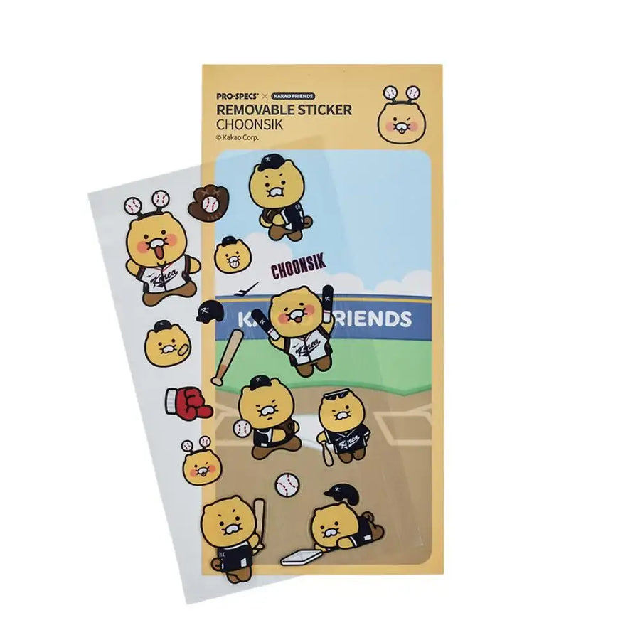 PRO-SPECS x Kakao Friends - Choonsik Baseball Sticker Pack - Kakao Friends - Sticker - Harumio