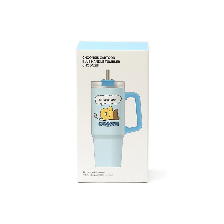 Kakao Friends - Choonsik Blue Large Capacity Handle Tumbler