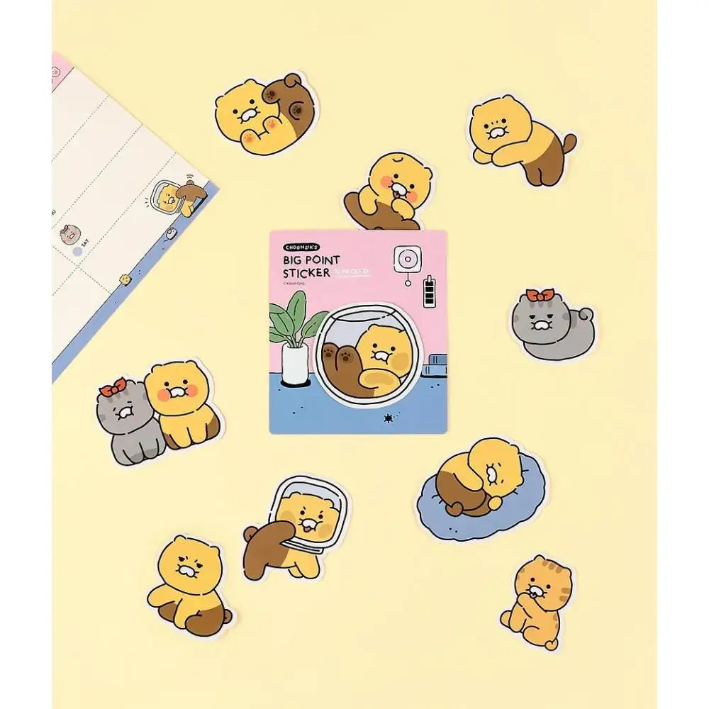 Kakao Friends - Choonsik Ordinary Big Point Removable Sticker Set - Kakao Friends - Sticker - Harumio