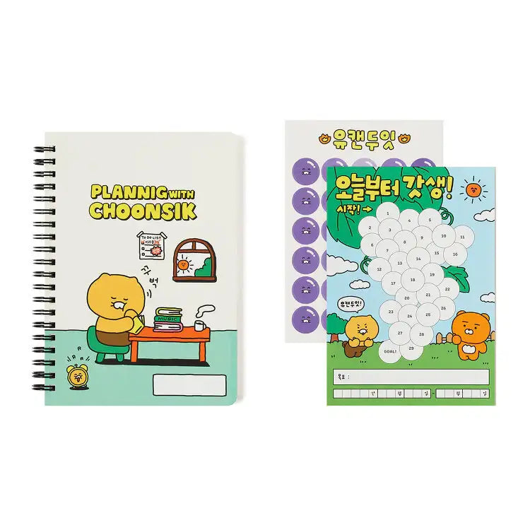 Kakao Friends - Choonsik Planning Notebook & Sticker Set - Kakao Friends - Home & Living, Accessories - Harumio