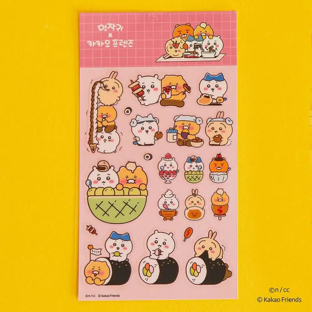 CHIIKAWA x Kakao Friends - Ryan & Choonsik Transparent Sticker - Kakao Friends - Sticker - Harumio