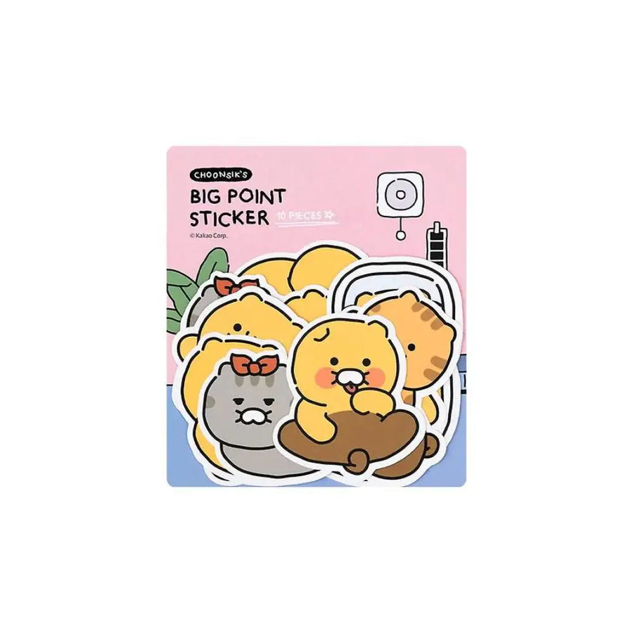 Kakao Friends - Choonsik Ordinary Big Point Removable Sticker Set - Kakao Friends - Sticker - Harumio