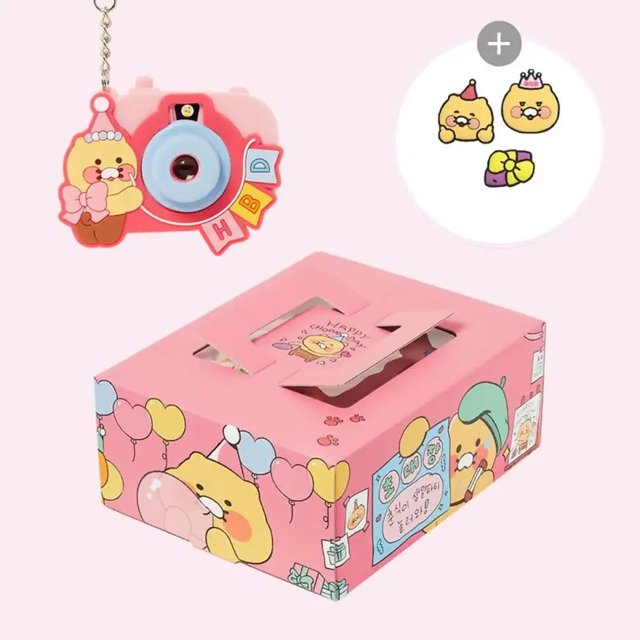 Kakao Friends - Choonsik's Birthday Party Gift Box & Camera Keyring Set - Kakao Friends - happy birthday set - Harumio