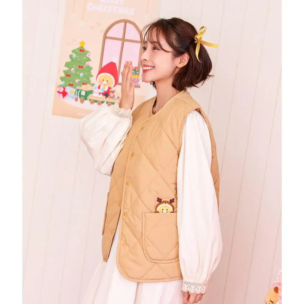 Kakao Friends - Merry Choon Christmas Padded Vest - Kakao Friends - Vest - Harumio
