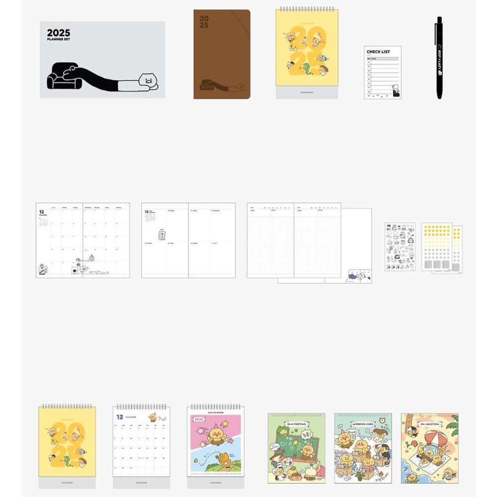 Kakao Friends - Choonsik 2025 Office Diary Set - Kakao Friends - Diary - Harumio