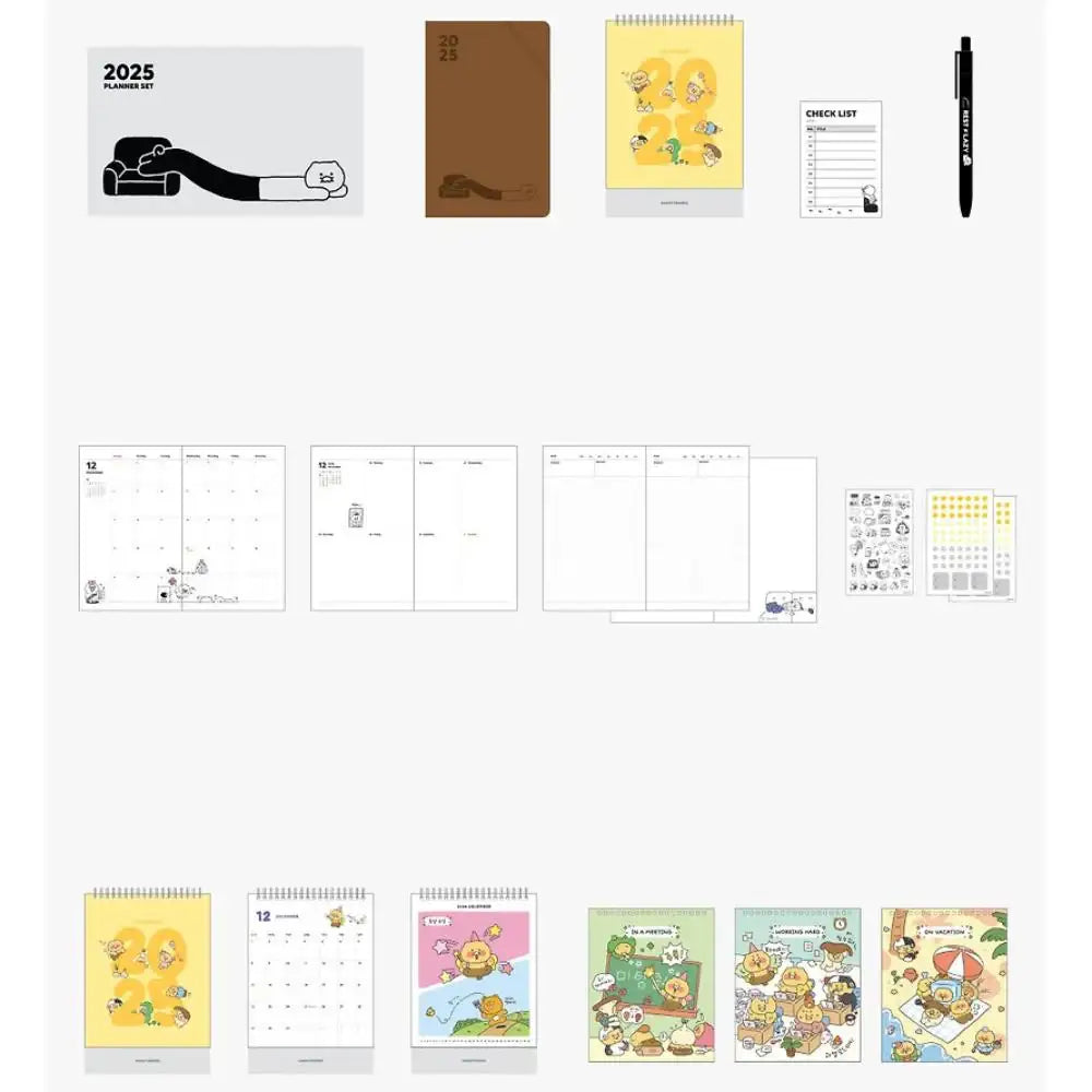 Kakao Friends - Choonsik 2025 Office Diary Set - Kakao Friends - Diary - Harumio