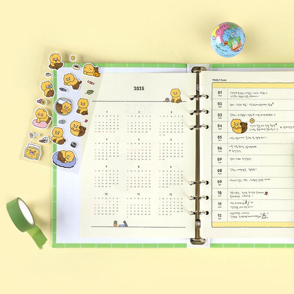 Kakao Friends - Choonsik Ordinary 2025 A5 Binder 6-Round Diary - Kakao Friends - Diary - Harumio