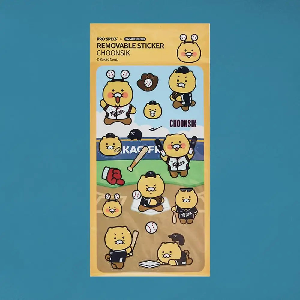 PRO-SPECS x Kakao Friends - Choonsik Baseball Sticker Pack - Kakao Friends - Sticker - Harumio