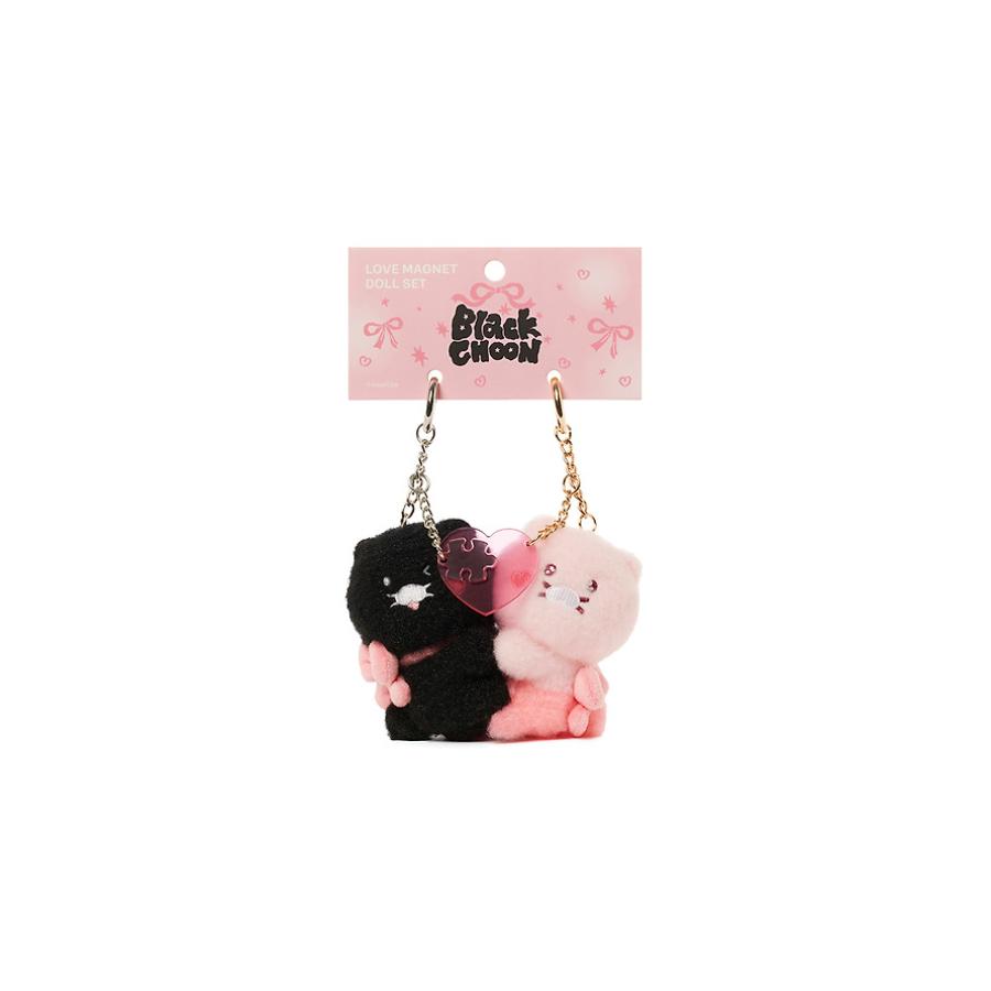 Kakao Friends - Black Choon Magnet Doll Keyring Set (Choonsik)