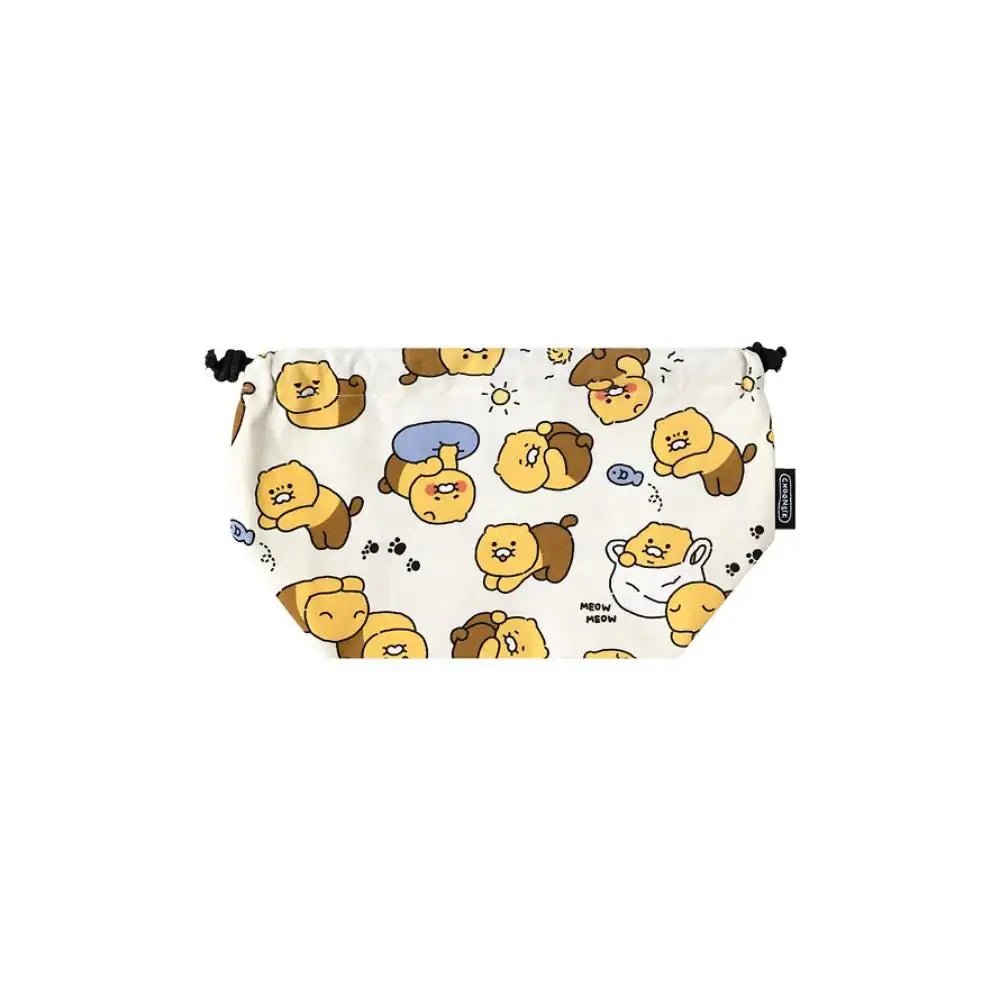 Kakao Friends - Choonsik Ordinary Pattern String Pouch - Kakao Friends - Pouches - Harumio