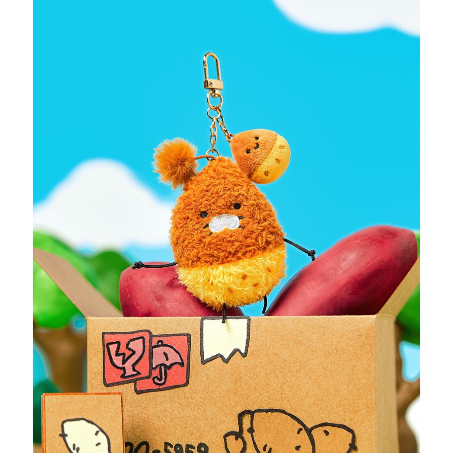 Kakao Friends - Choonguma Bamguma Mini Fluffy Doll Keyring