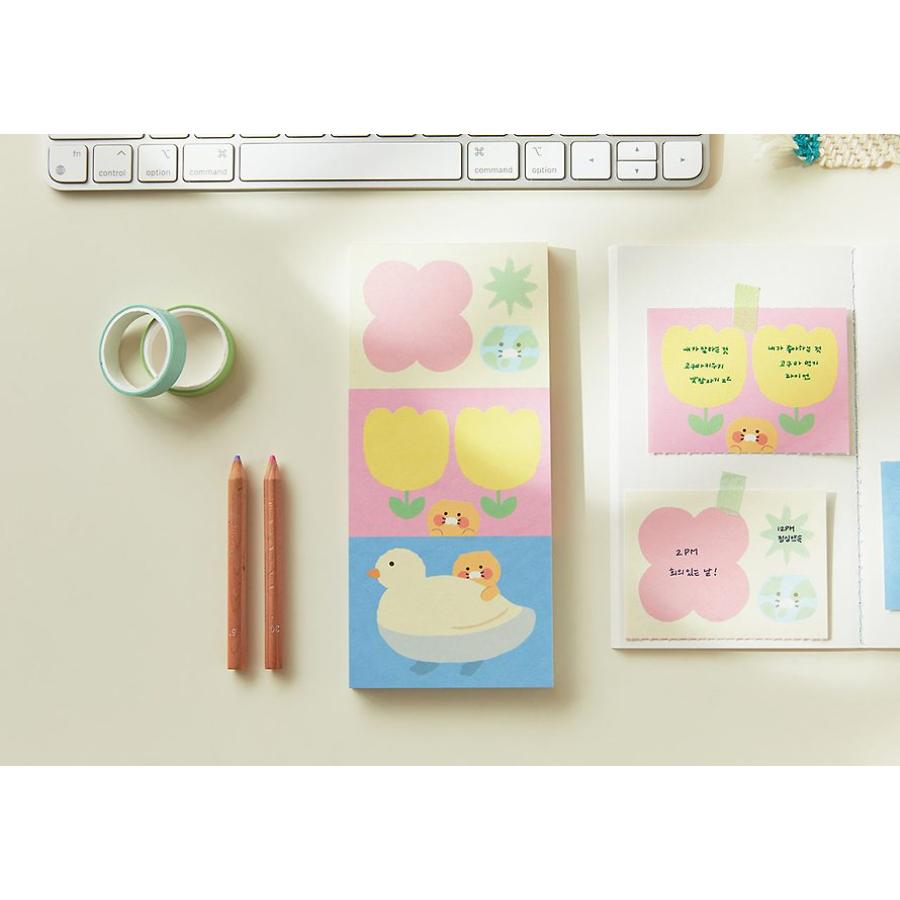 Kakao Friends - Friends Green Life Choonsik 3-Tier Memo Pad (Vertical)