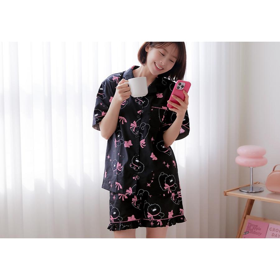 Kakao Friends - Black Choon Lovely Women's Pajamas (Choonsik)