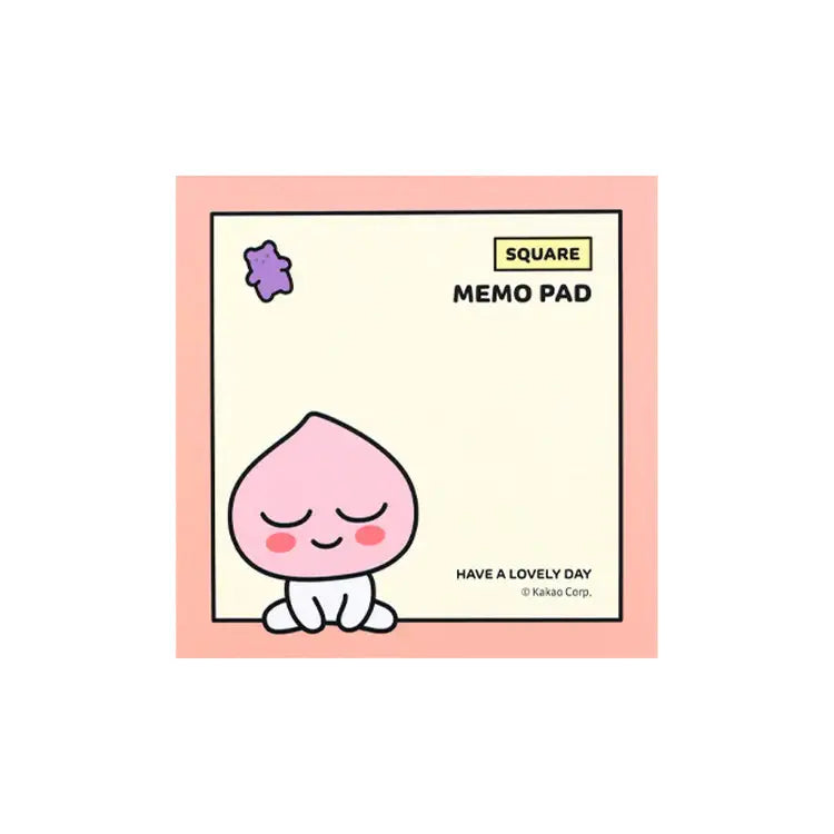 Kakao Friends - Apeach Square Memopad - Kakao Friends - Home & Living, Accessories - Harumio