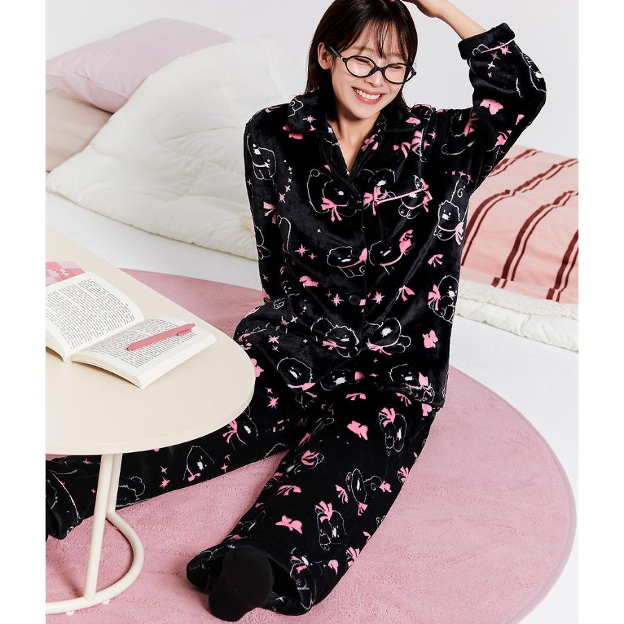 Kakao Friends - Black Choon Long Sleeve Pajamas (Choonsik)
