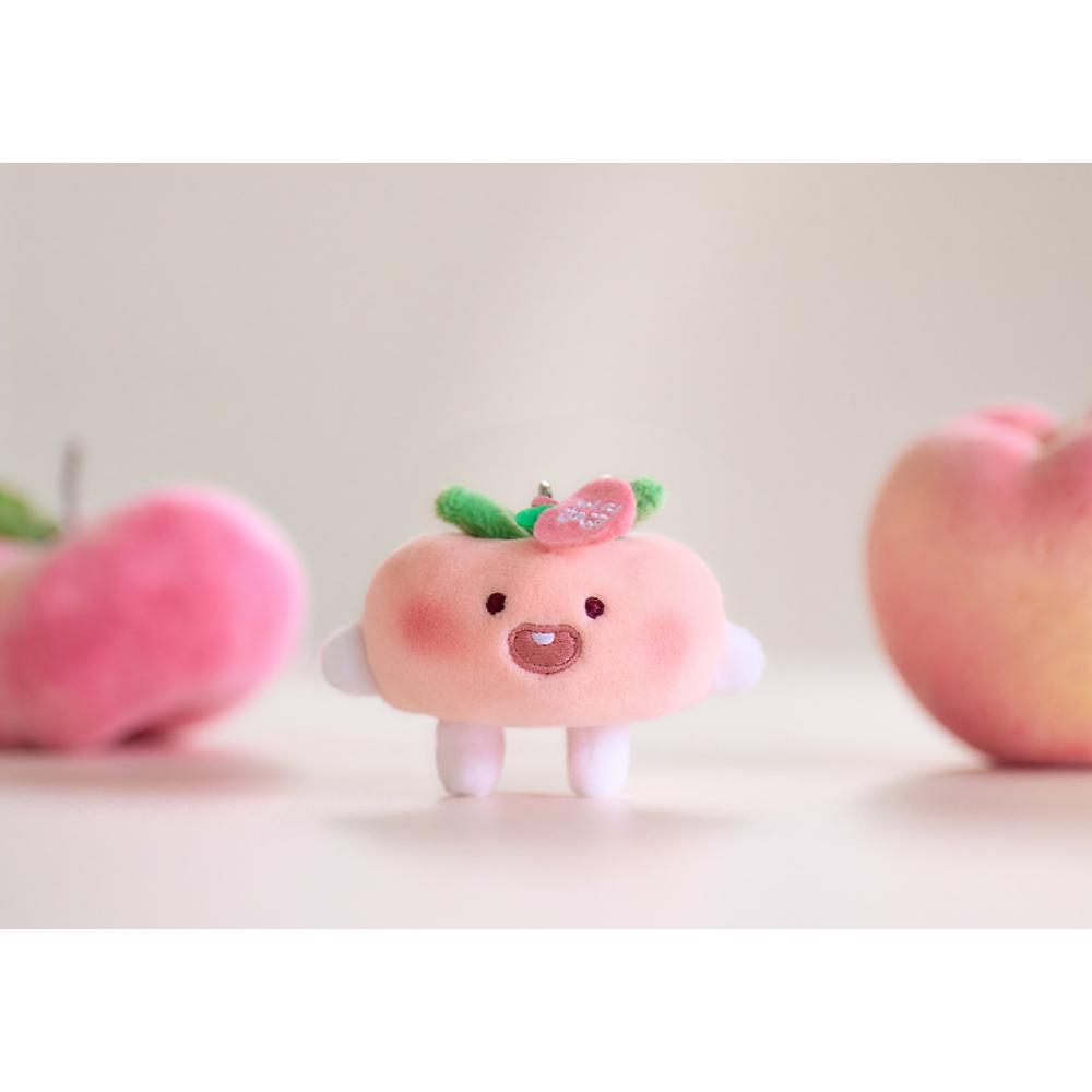 Kakao Friends - Peach Fresh Flat Peach Doll Keyring (Little Apeach