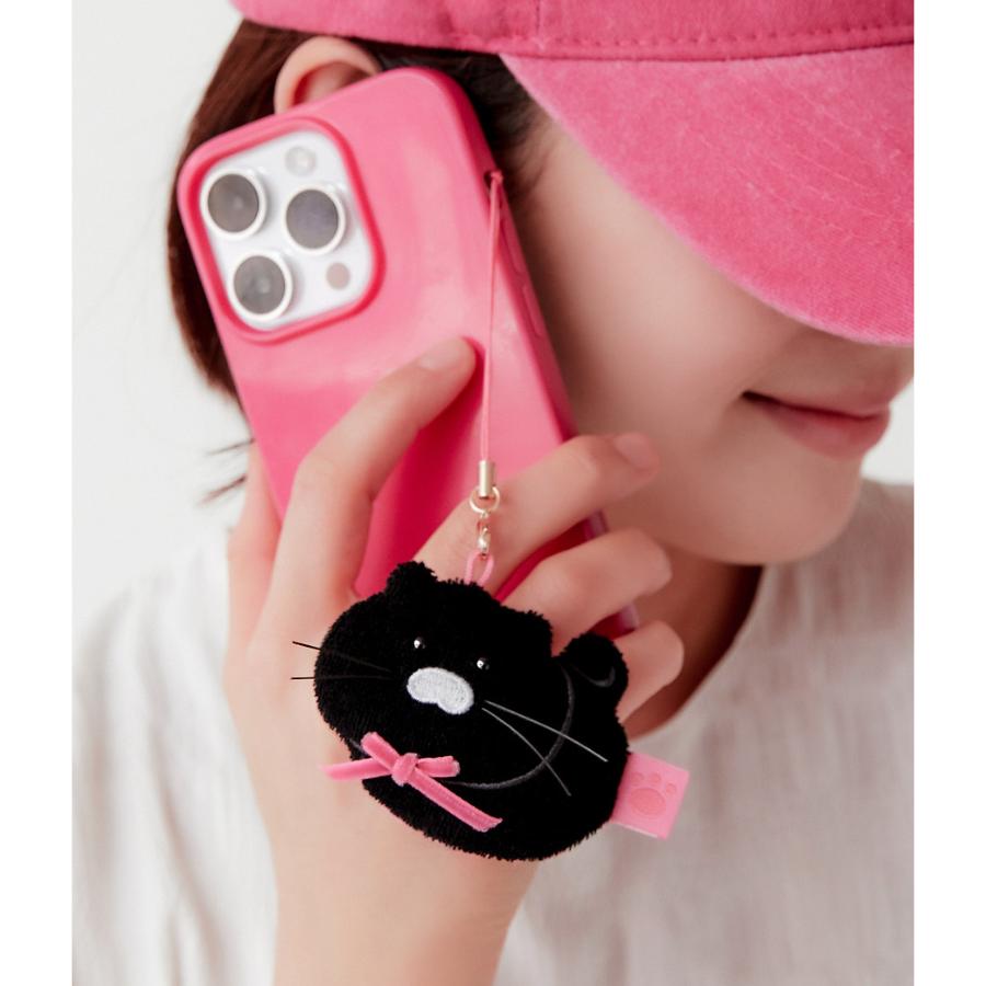 Kakao Friends - Black Choon Mobile Phone Cleaner Strap (Choonsik)
