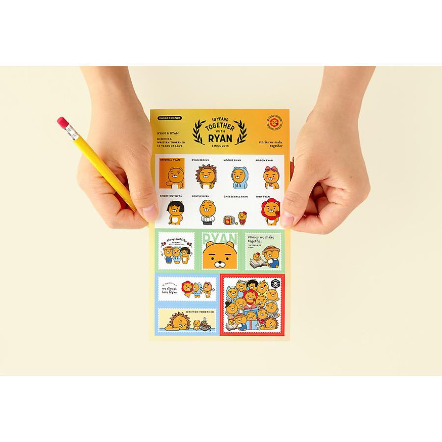 Kakao Friends - Ryan 10th Anniversary Commemorative Stamp Sticker