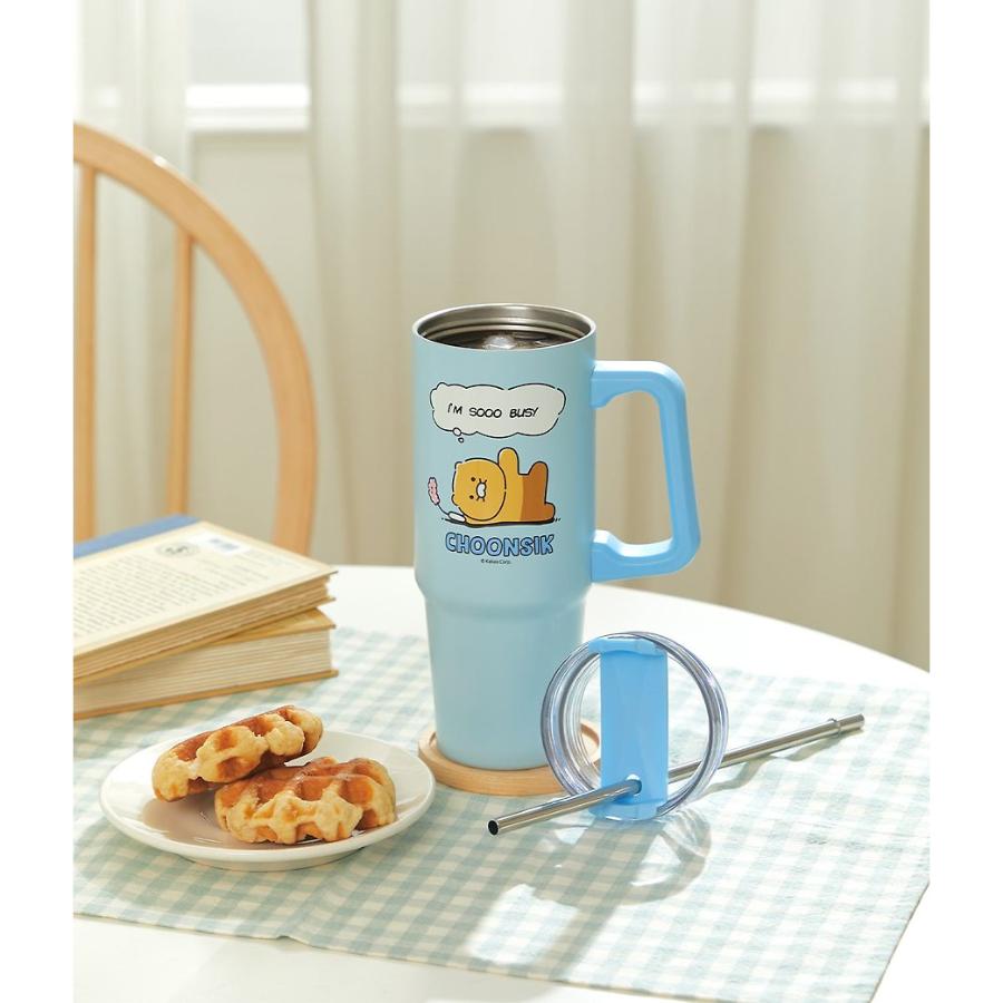 Kakao Friends - Choonsik Blue Large Capacity Handle Tumbler