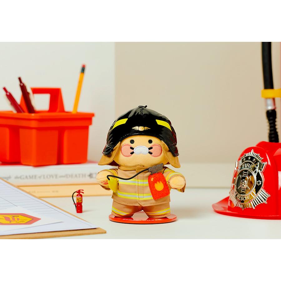 Kakao Friends - PROCHOON Firefighter Standing Doll Keychain (Choonsik)